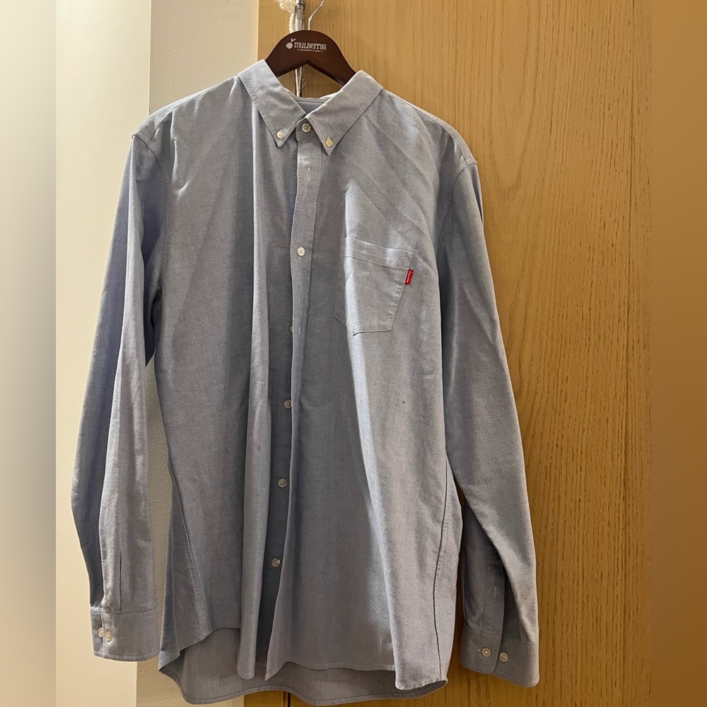 Supreme Light Blue Casual Button Down Shirt